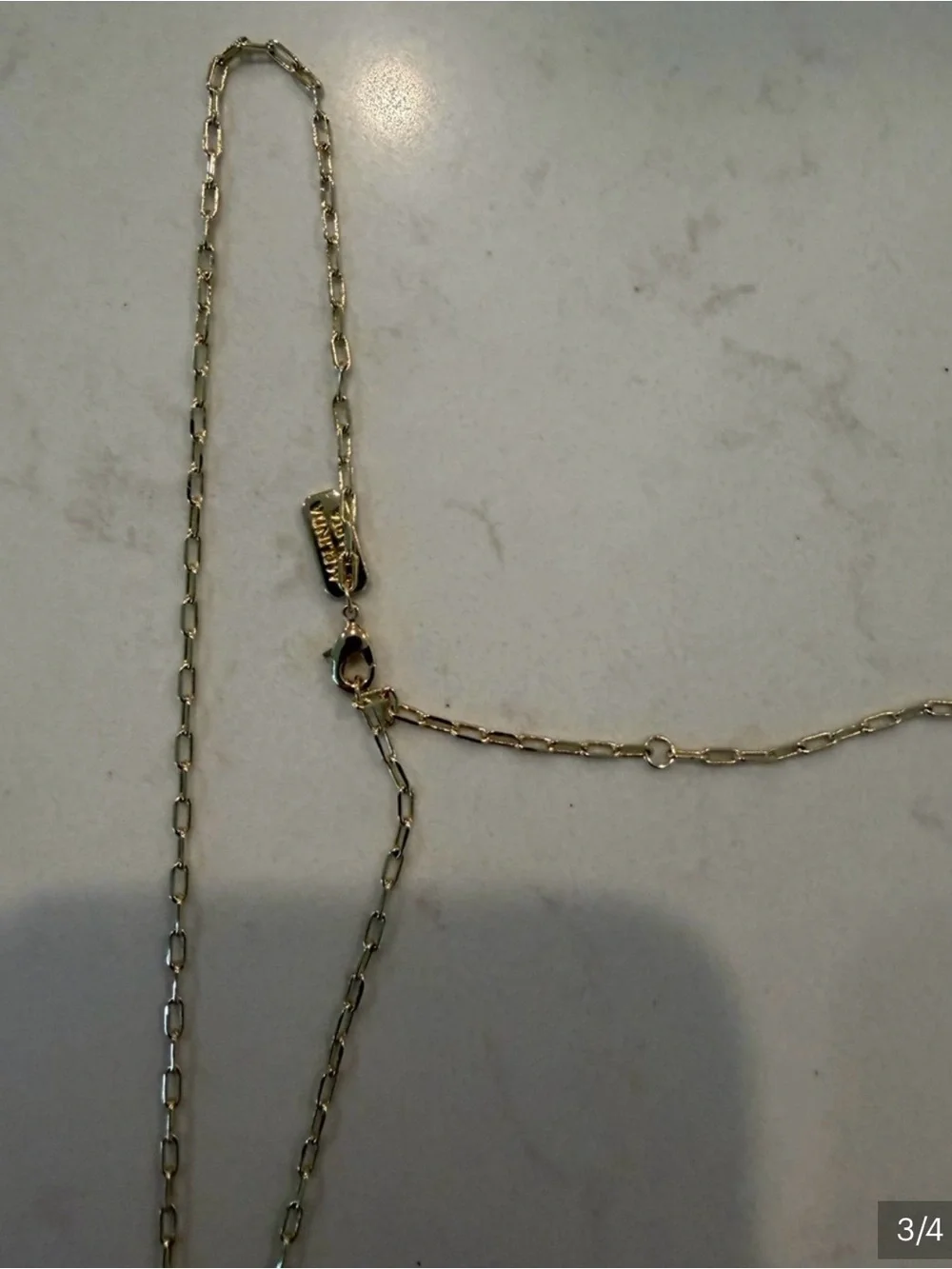 Melinda Maria Gold-Tone Coin Pendant Necklace with Lavender Pouch NEW